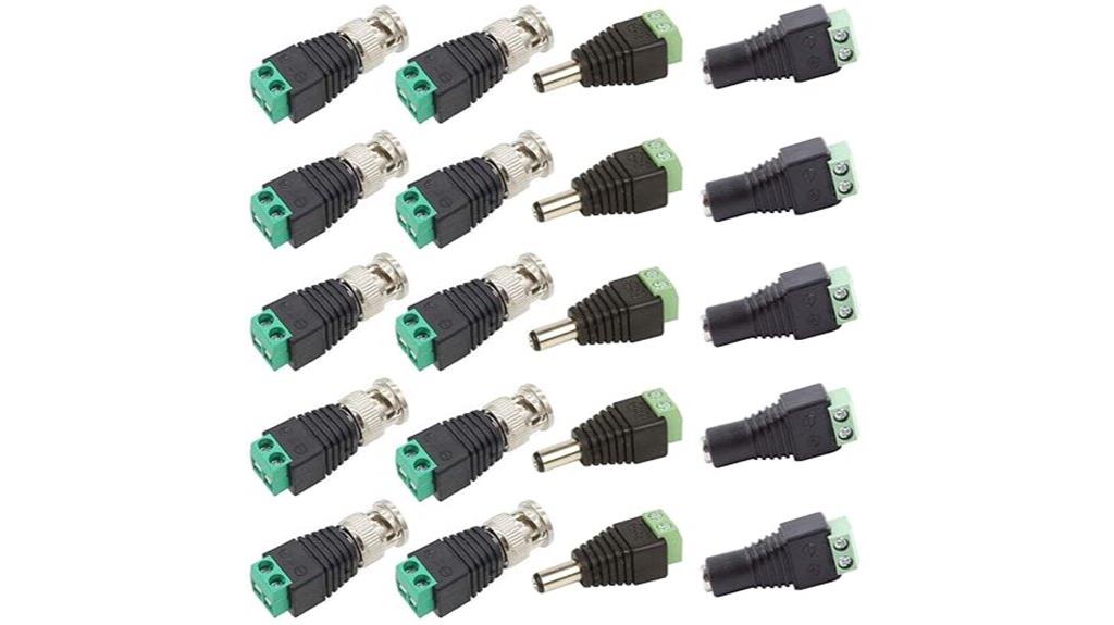 10 piece dc barrel adapters