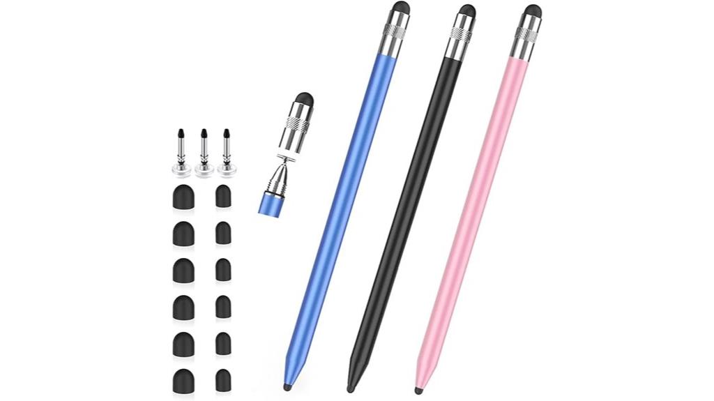 3 in 1 rubber disc stylus