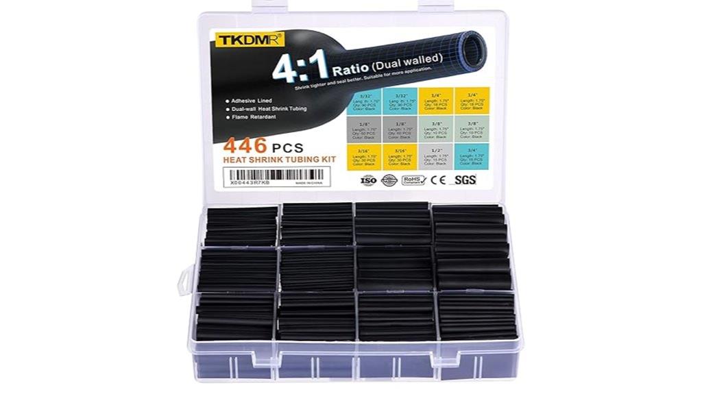 446 piece heat shrink set