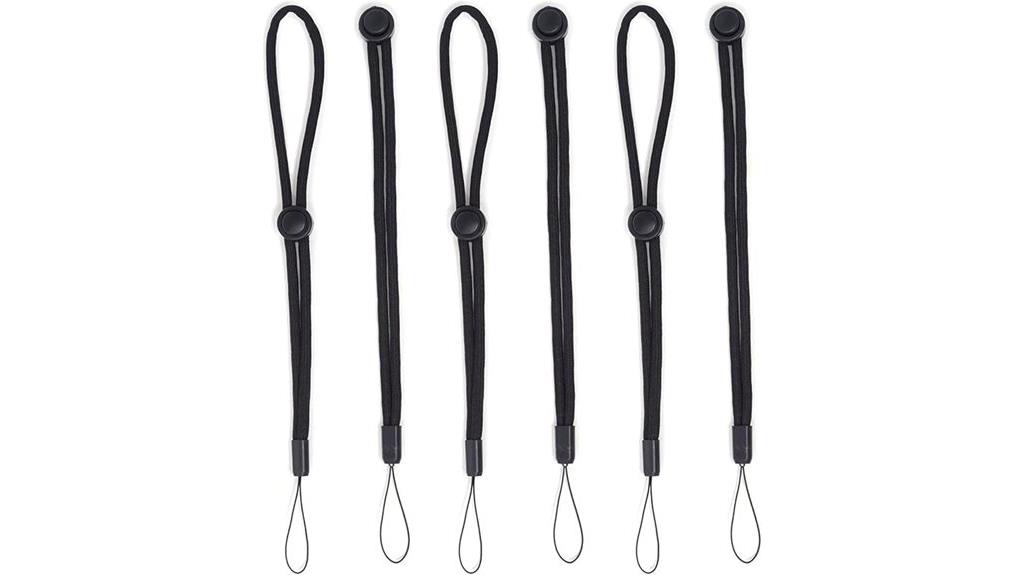adjustable black nylon lanyards