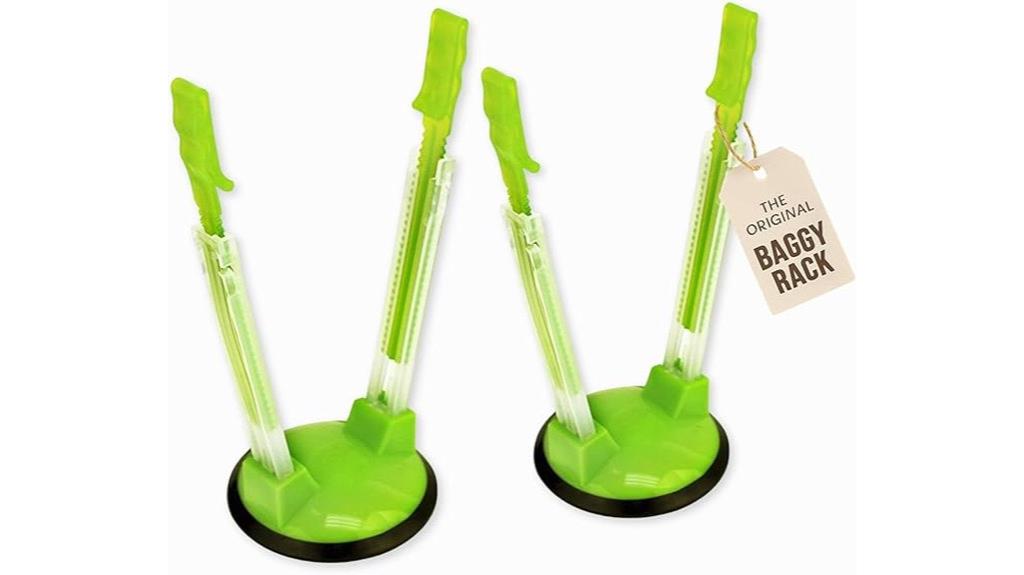 adjustable food bag rack