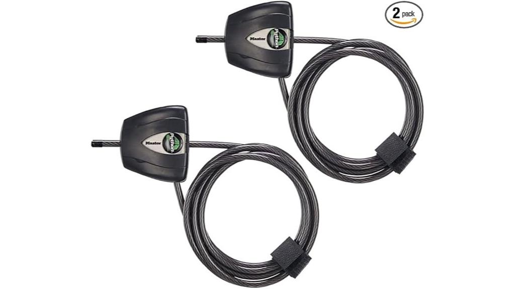 black steel cable lock