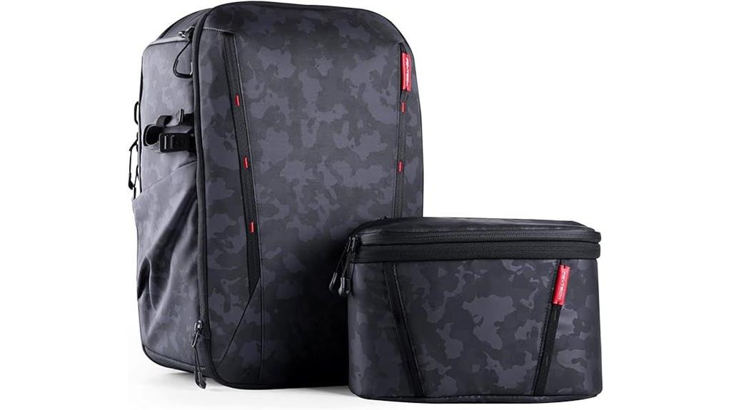 camera backpack with shoulder bag