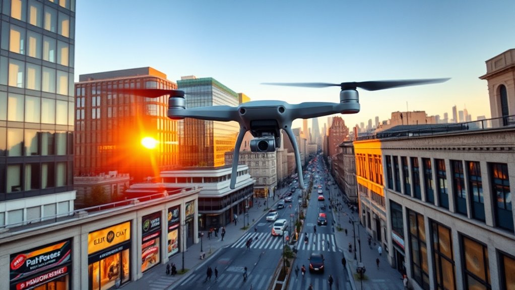 city drone flying safety