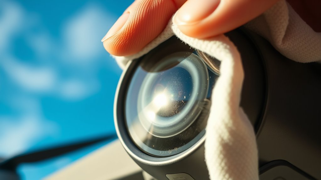 clean drone camera lens