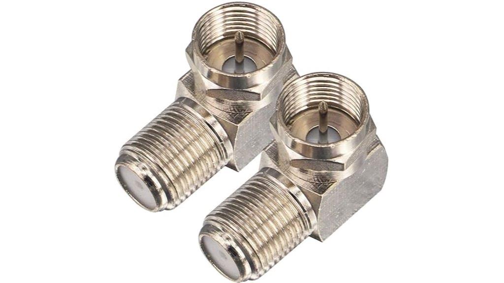 coaxial cable right angle connectors
