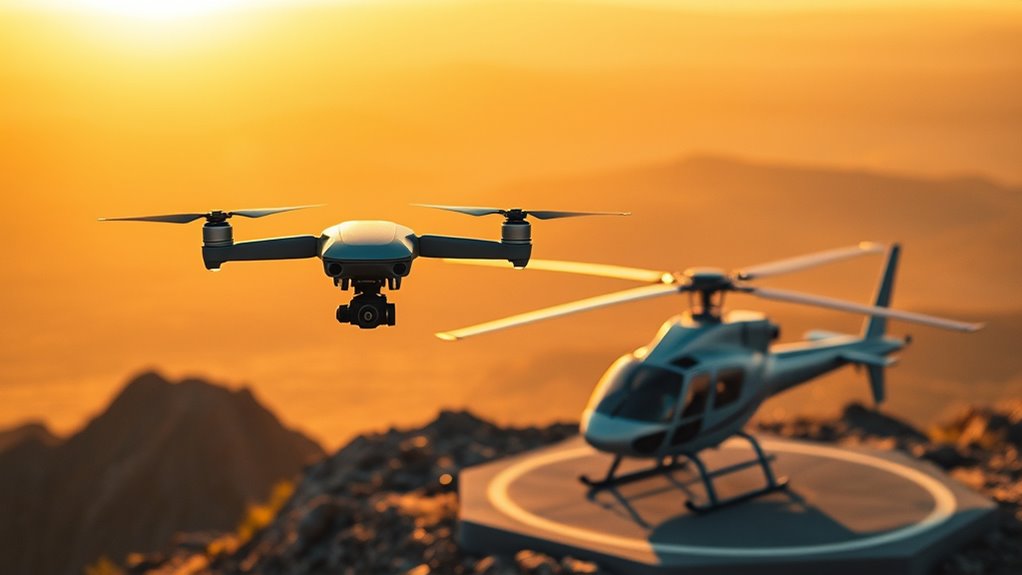 cost effective quiet aerial filming