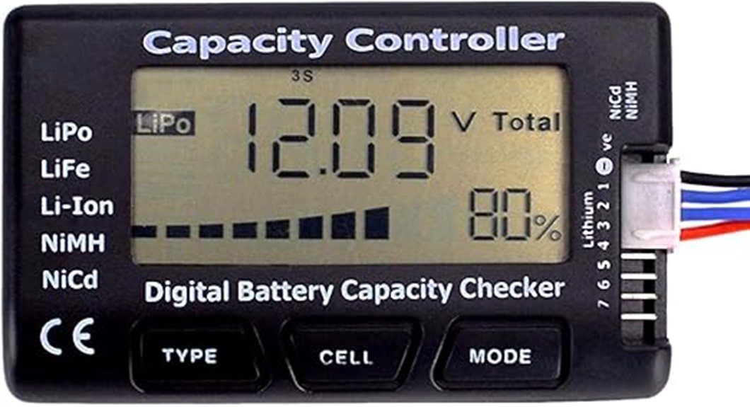 digital battery capacity tester
