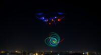 drone illuminated art creation