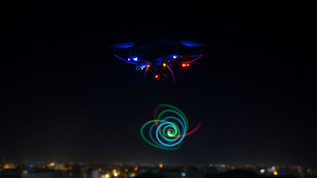 drone illuminated art creation