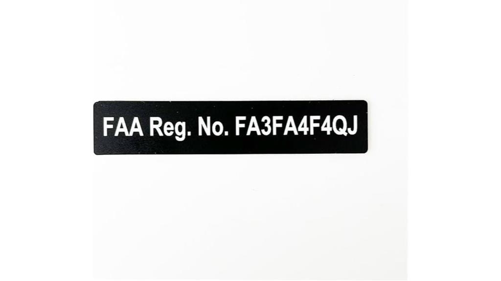 drone registration identification label