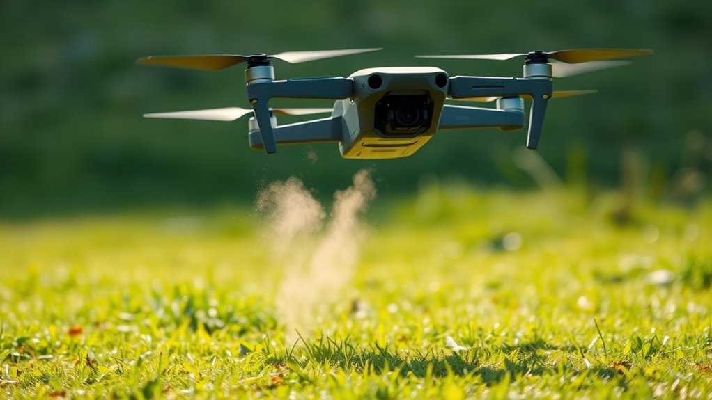 drone tip over during liftoff