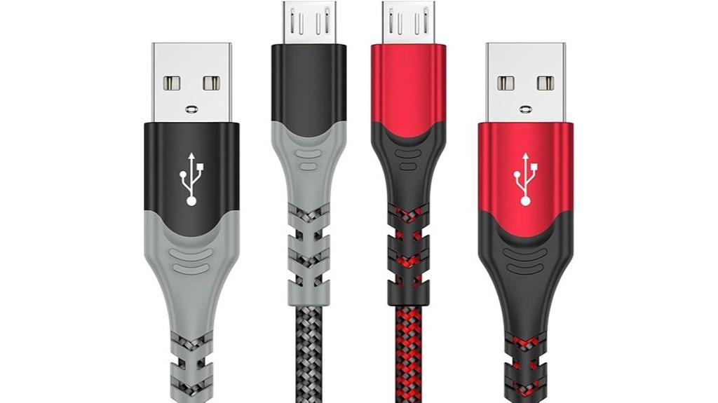 dual 10ft micro usb chargers