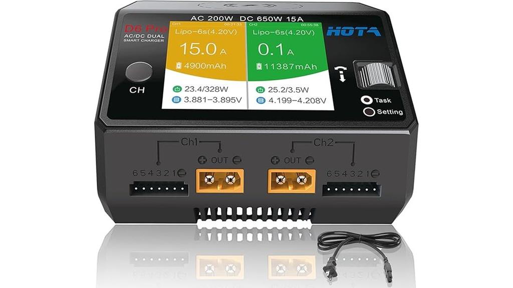 dual channel lipo charger