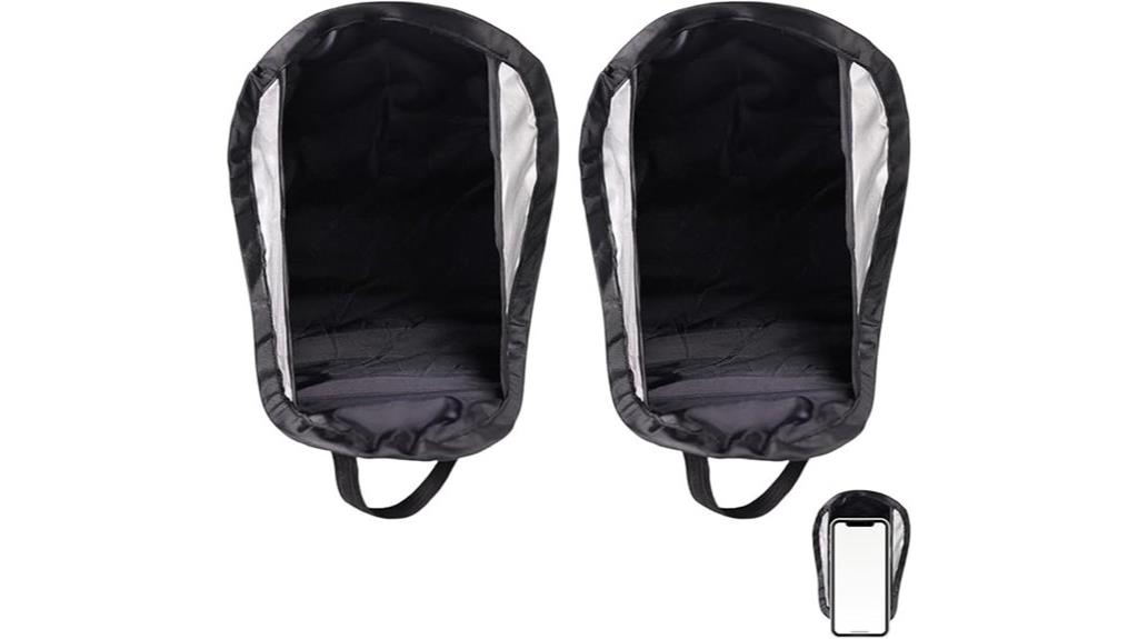 dual foldable sun shades