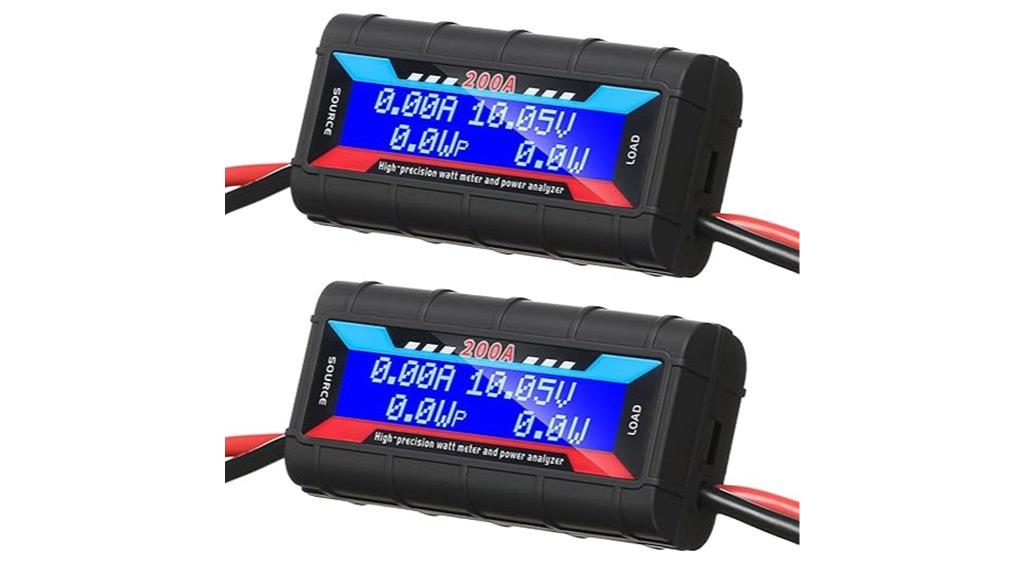 dual pack battery power monitor