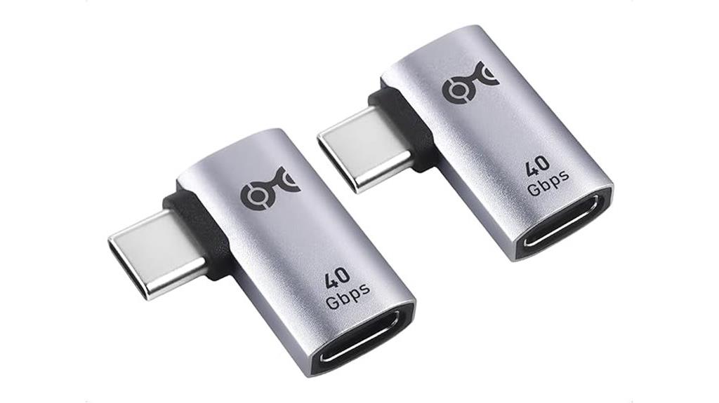 dual usb c right angle adapters