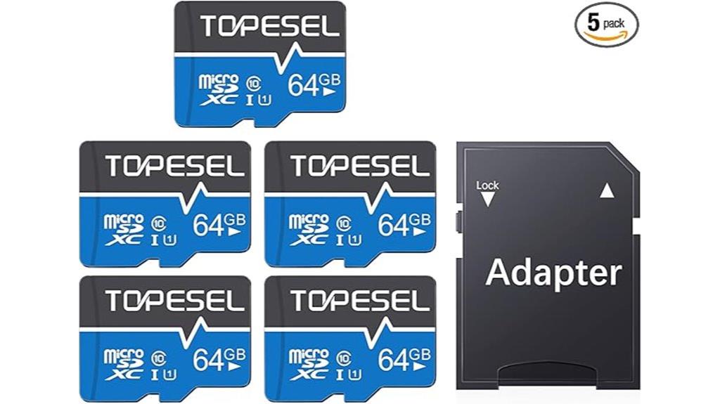 five pack 64gb sd cards