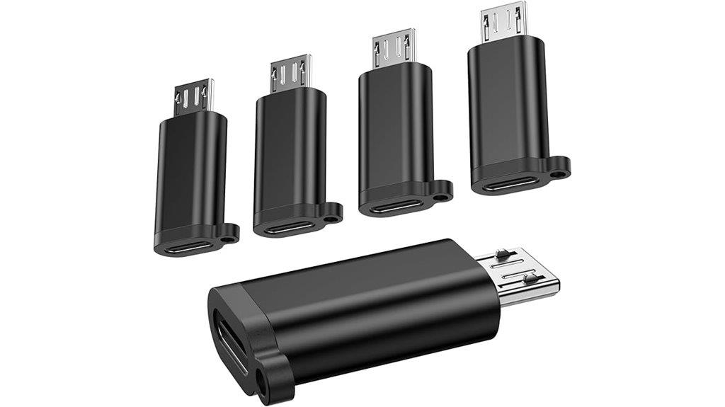 five pack usb c adapters