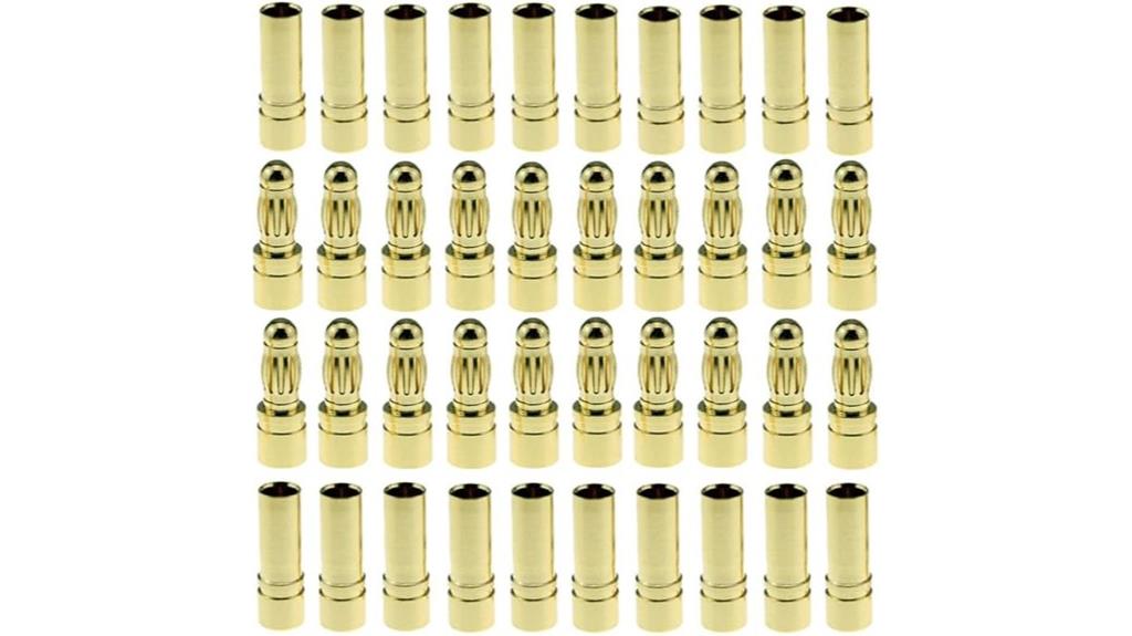 gold plated banana plug connectors