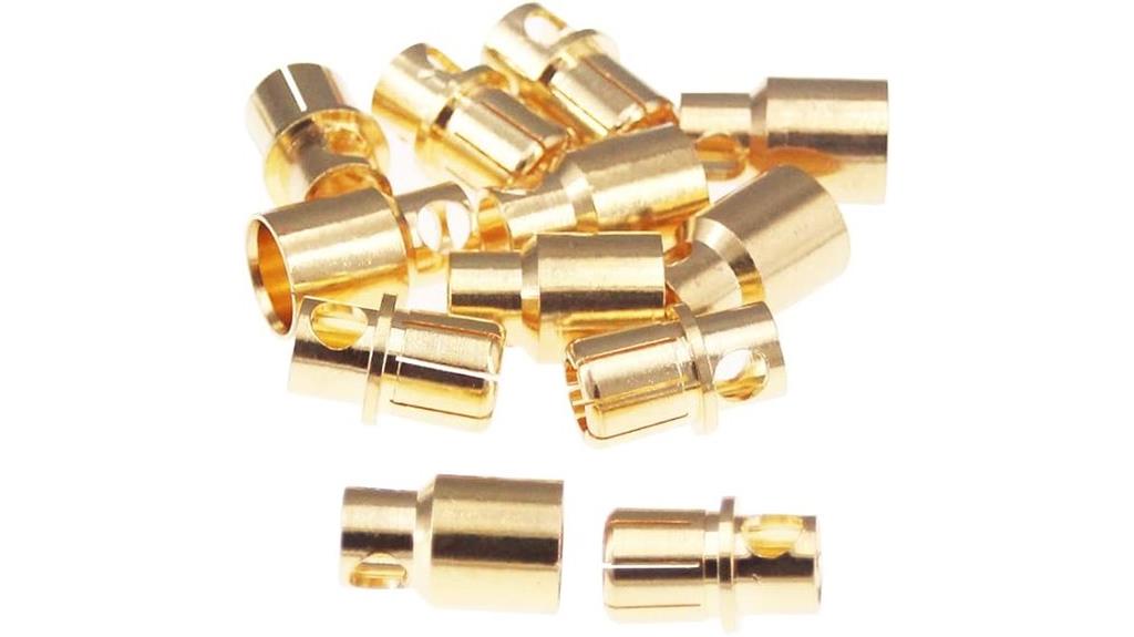 gold plated bullet connectors