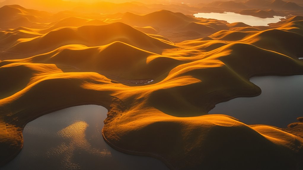 golden hour enhances aerial imagery