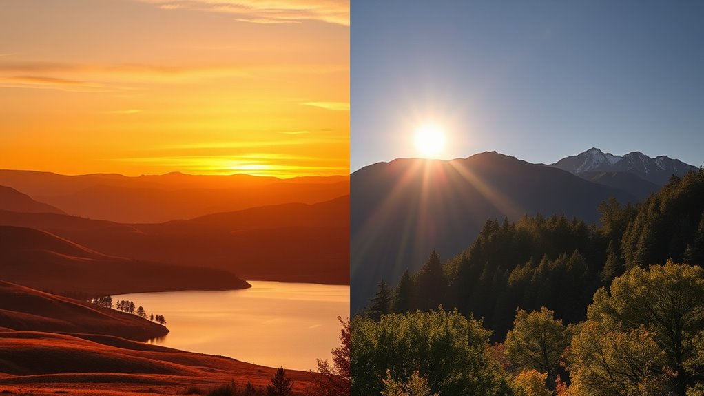 golden hour soft lighting