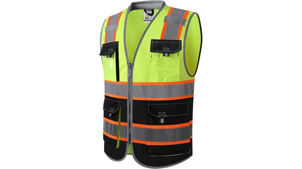 high visibility vest with pockets