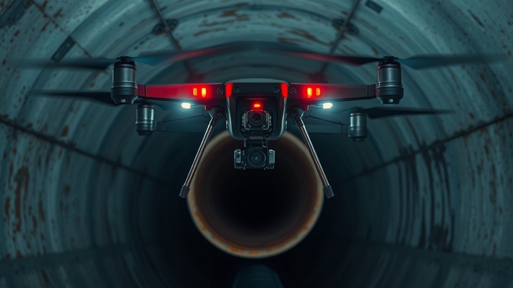 indoor drone pipe inspection