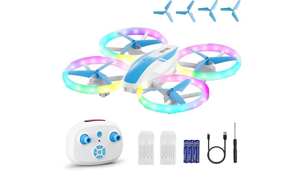 led equipped mini drone