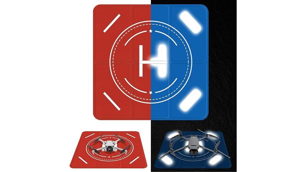 night reflective drone landing pad