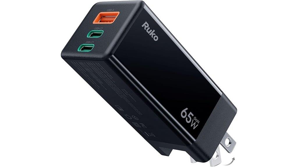 pd65w 3 port gan charger