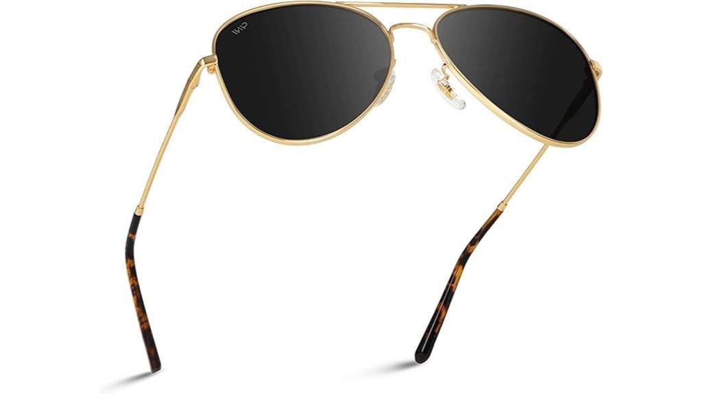 pilot style aviator sunglasses