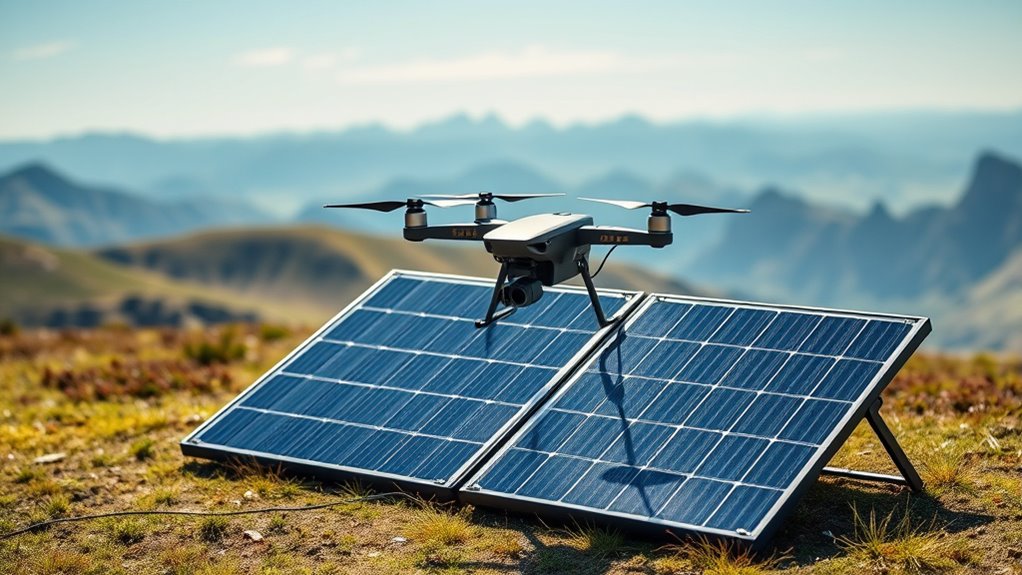 portable drone solar charging