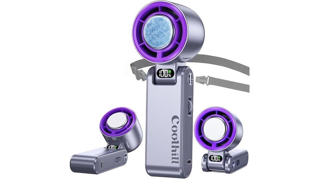 portable fan with cooler