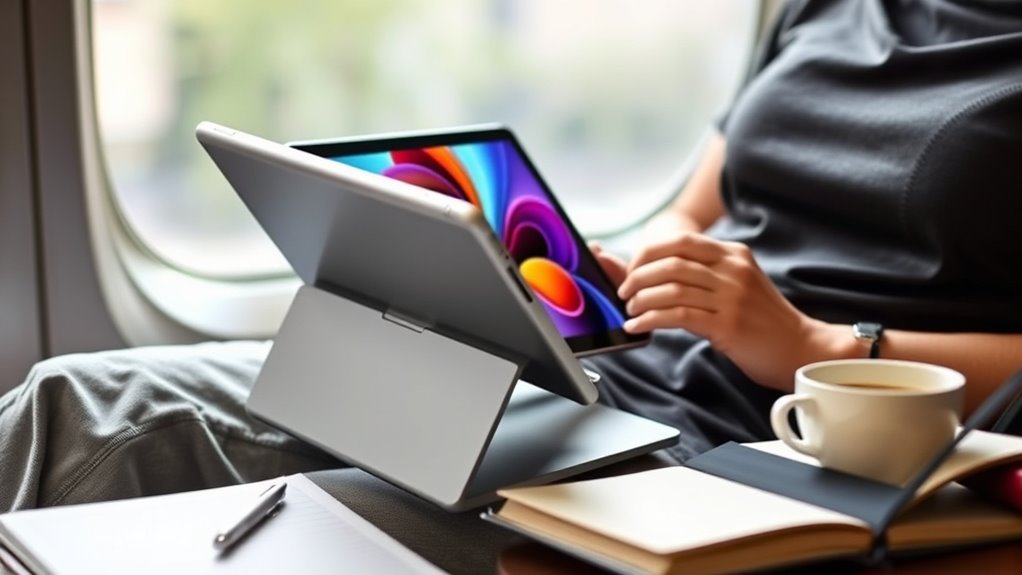 portable travel lap stands