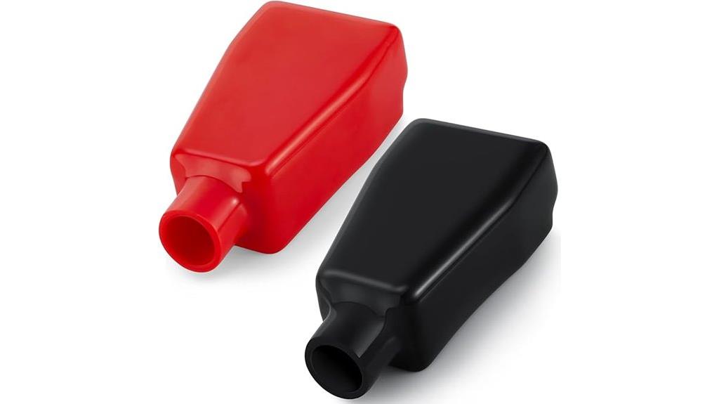 red and black battery covers