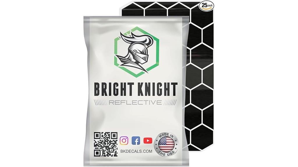 reflective hexagon helmet decals