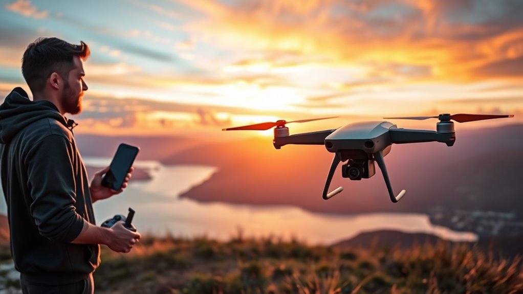 safe drone self filming techniques