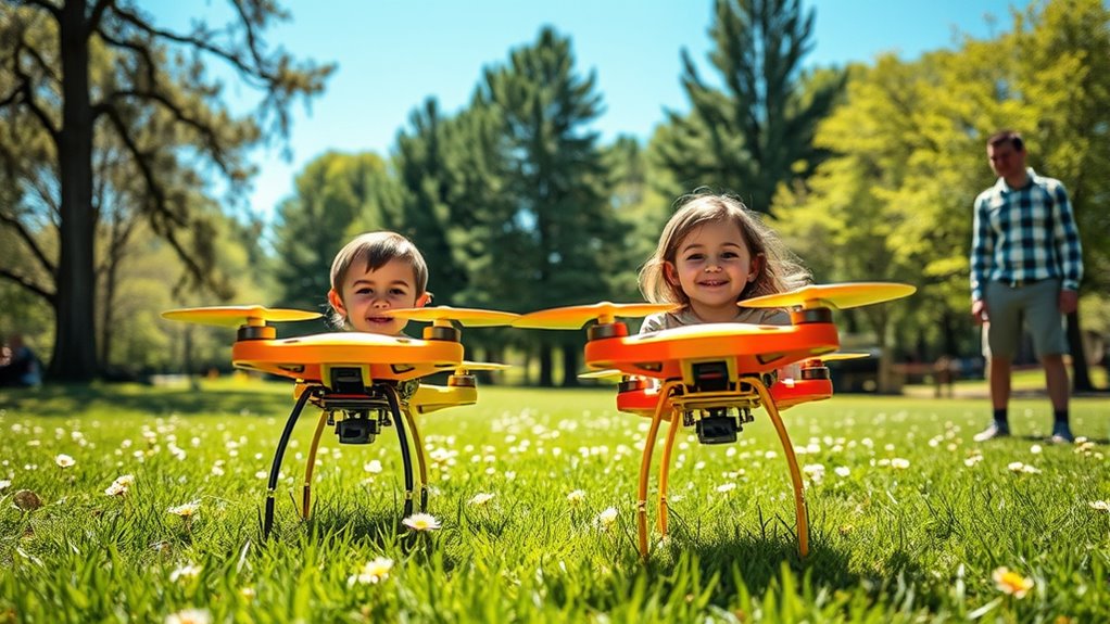 safe kid drone flying