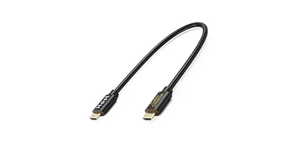 short micro usb cable