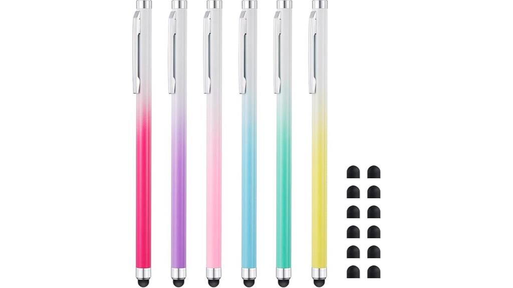 six pack touch screen styluses