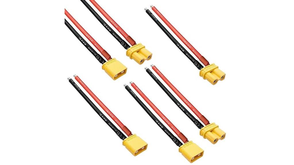 six xt30 connector cables