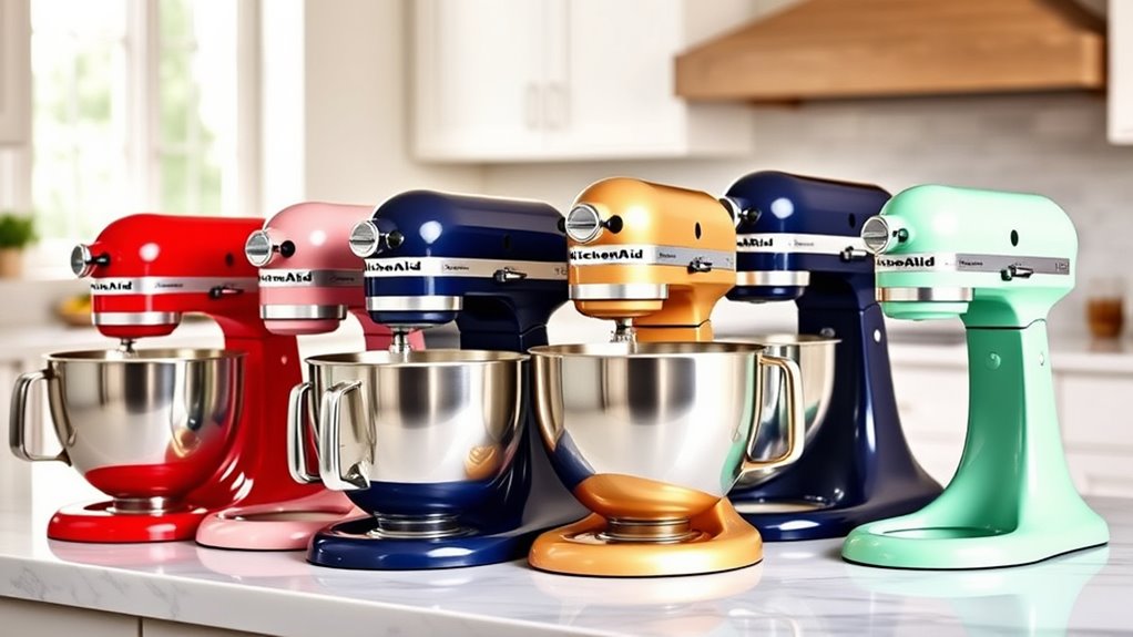 top kitchenaid mixer colors