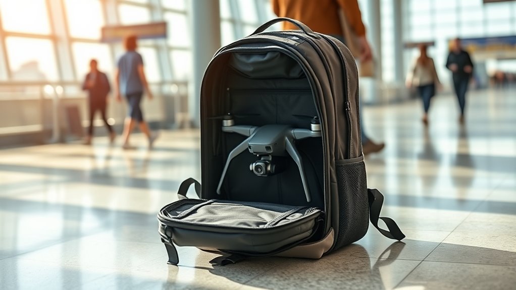 travel friendly drone backpack features