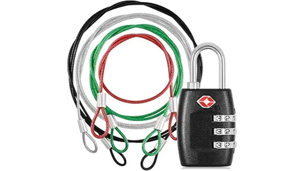 tsa lock with lanyard