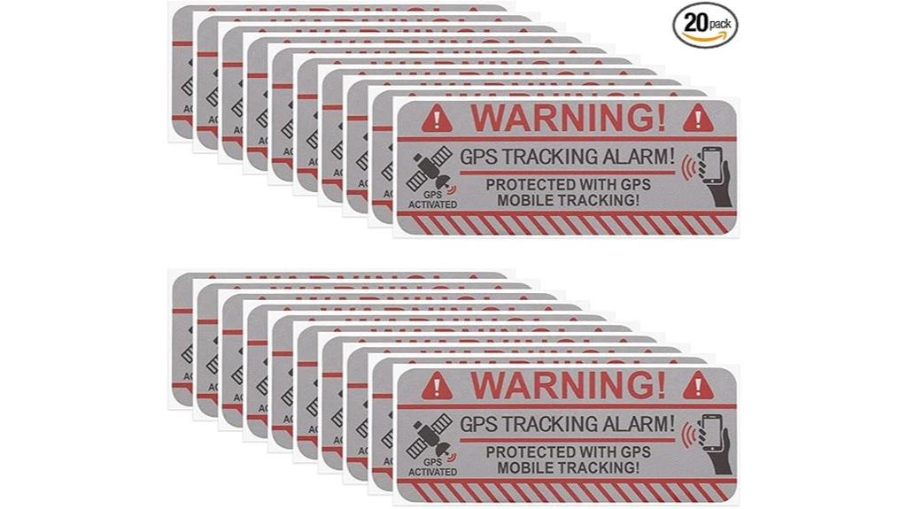 twenty gps tracking stickers