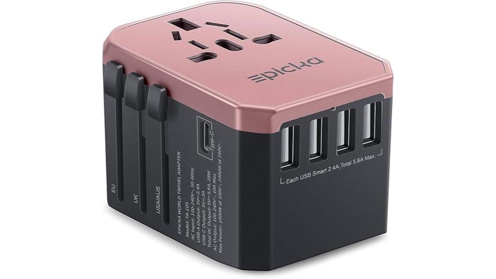 universal travel adapter with ports