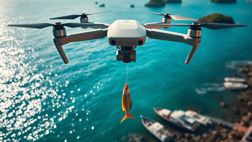 using drones for bait dropping
