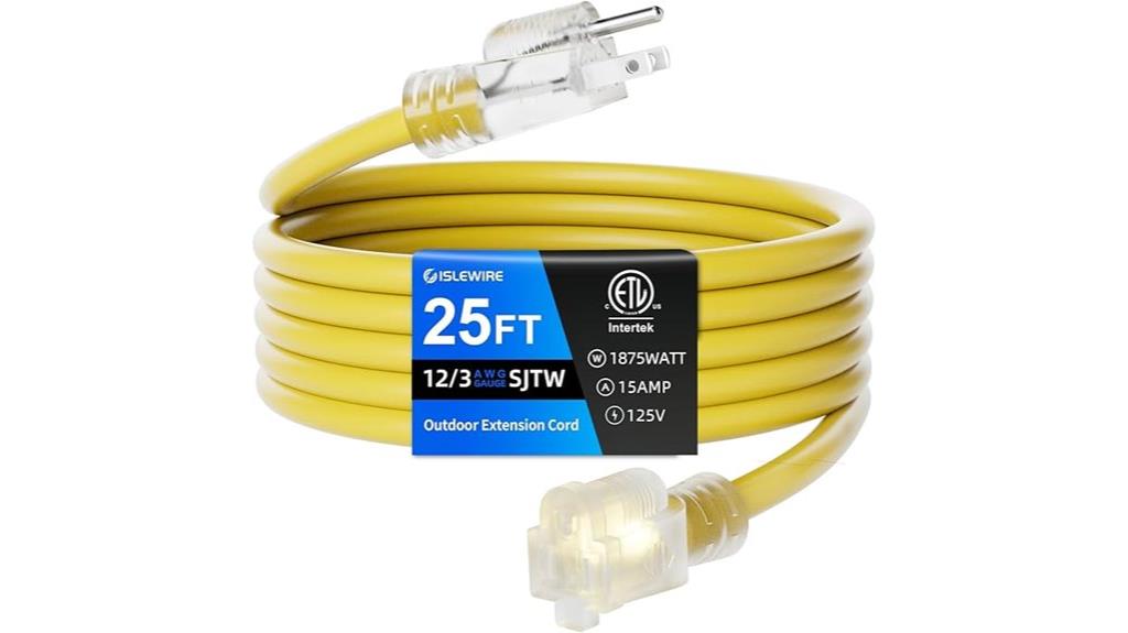 waterproof 12 gauge extension cord